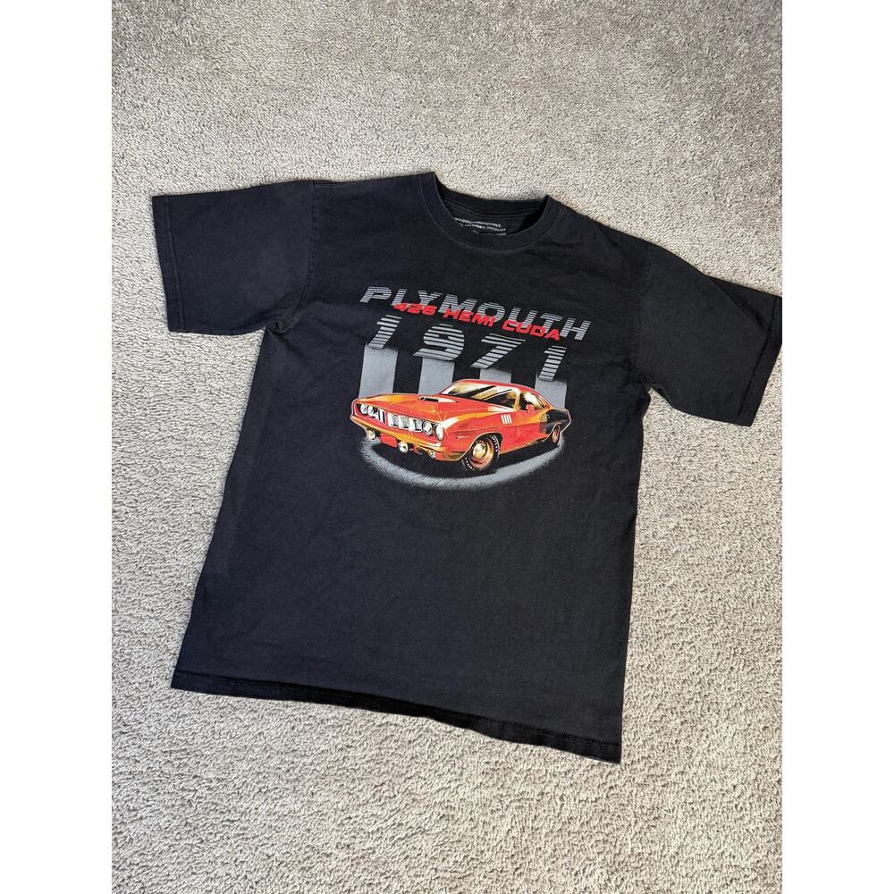 Dodge Shirt Mens M Black Plymouth 1971 426 Hemi Cuda Graphic Crew Neck - Picture 2 of 9